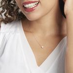Collier Ponama Or Blanc Oxyde De Zirconium - Colliers avec pierres Femme | Marc Orian