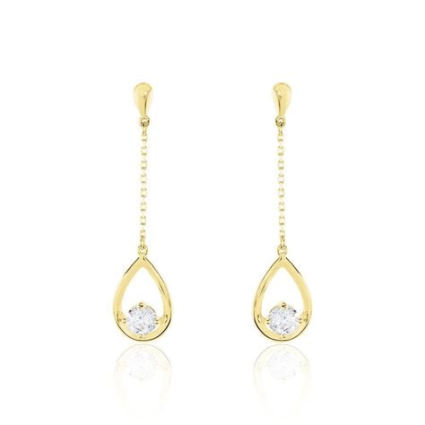 Boucles D'oreilles Pendantes Or Jaune Bartolome Oxyde De Zirconium - Pendantes Femme | Marc Orian