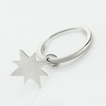 Cr&eacute;ole Unitaire Cathryn Argent Blanc - Piercings d'oreilles Femme | Marc Orian