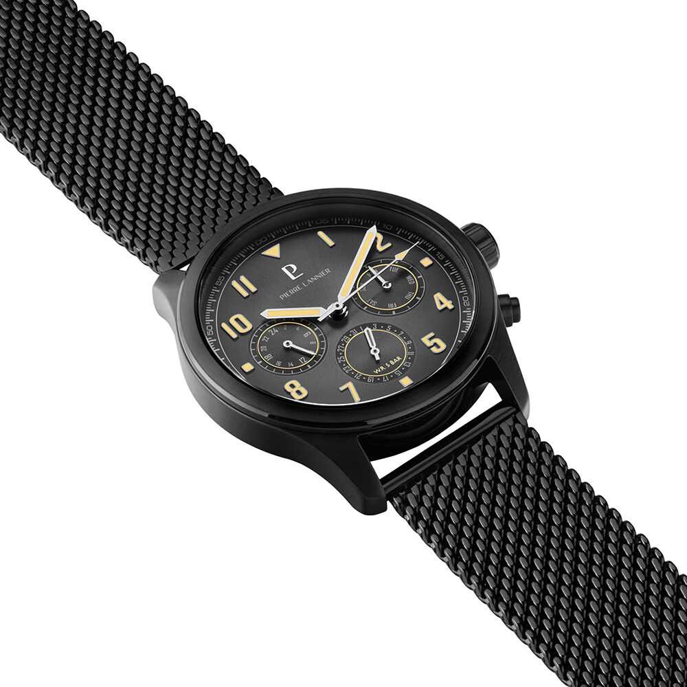 Montre Pierre Lannier Lannier Aviateur Noir - Montres &eacute;tanches Homme | Marc Orian