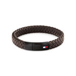 Bracelet Tommy Hilfiger Round Braided Cuir De Veau Marron - Bracelets cuir Homme | Marc Orian