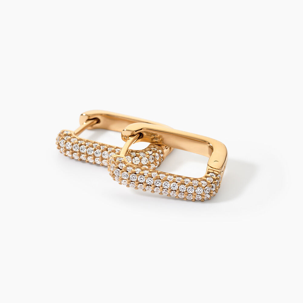 Cr&eacute;oles Ileen Plaqu&eacute; Or Jaune Oxyde De Zirconium - Cr&eacute;oles Femme | Marc Orian