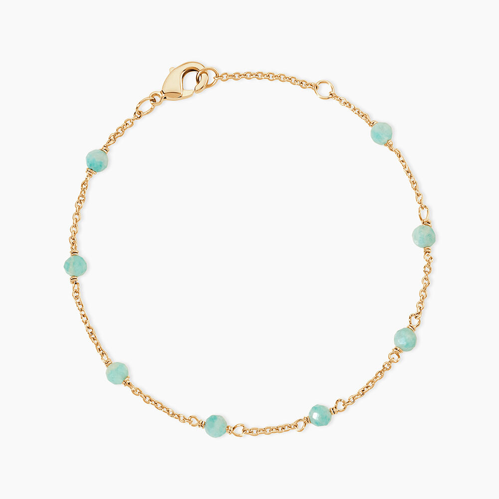 Bracelet Calliope Plaqu&eacute; Or Dor&eacute; Amazonite - Bracelets fantaisie Femme | Marc Orian