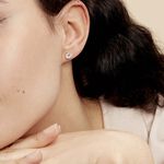 Boucles D'oreilles Puces Eddie Or Jaune Oxyde De Zirconium - Puces Femme | Marc Orian