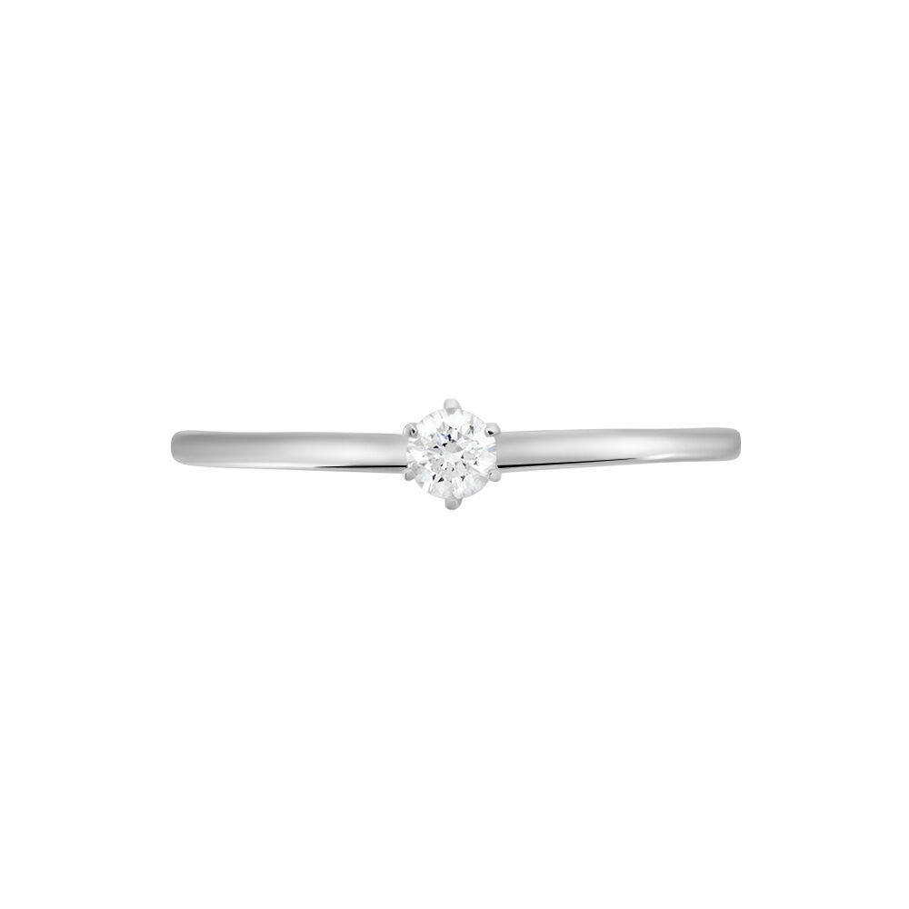 Bague Solitaire Natalia Or Blanc Diamant - Solitaires Femme | Marc Orian