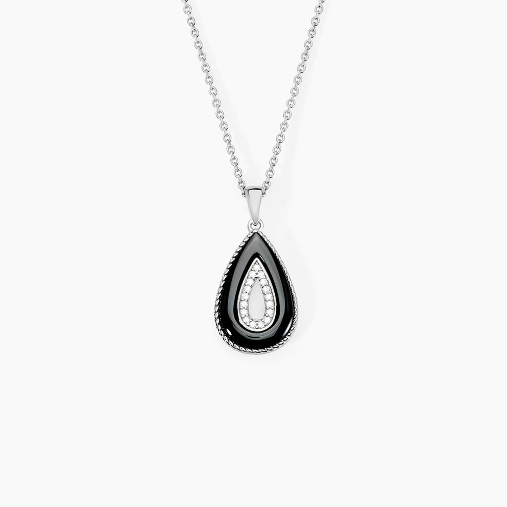 Collier Boyce Argent Blanc Céramique Oxyde De Zirconium - Colliers avec pierres Femme | Marc Orian