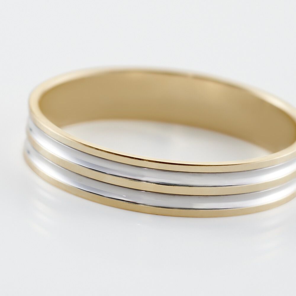 Alliance Aharon Or Bicolore - Alliances duo Unisex | Marc Orian