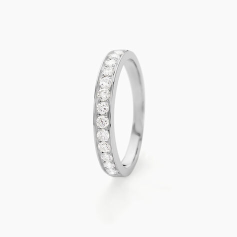 Alliance Rhea Or Blanc Diamant - Alliances avec pierres Femme | Marc Orian