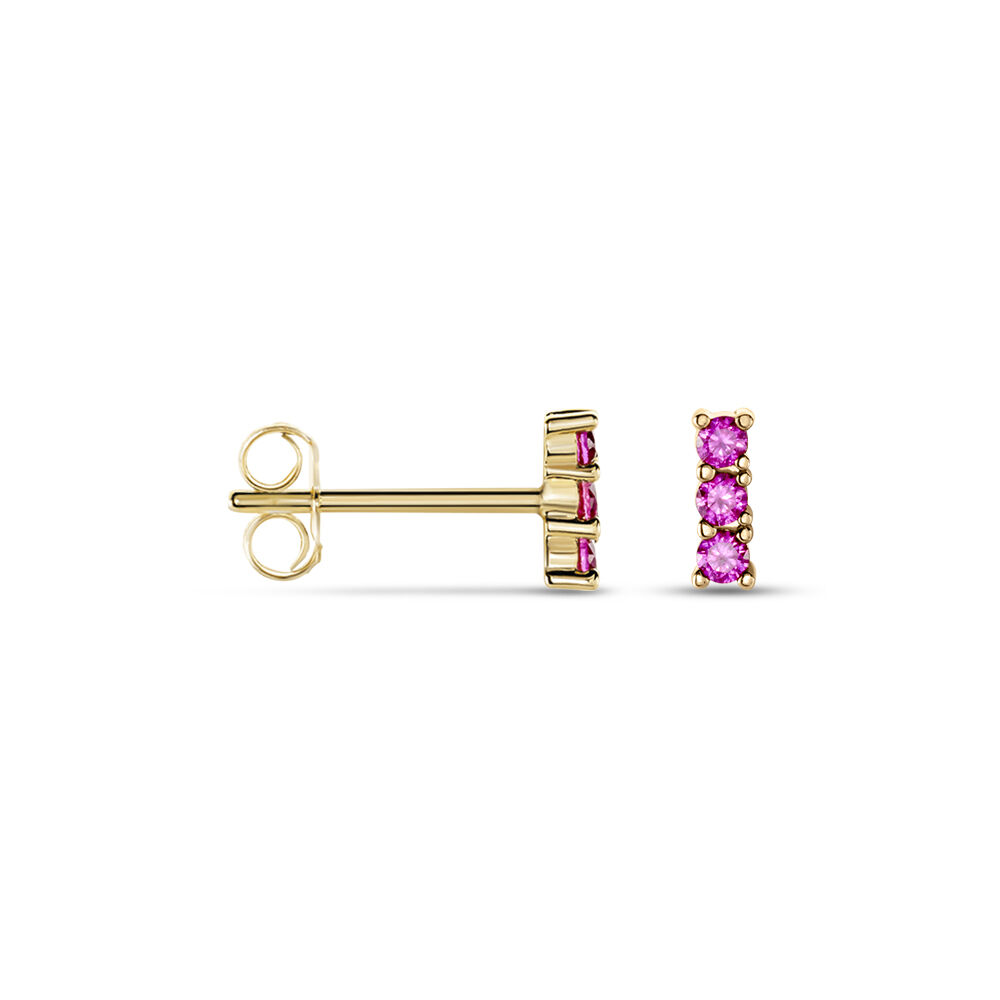 Boucles D'oreilles Puces Plaqué Or Jaune Alodia Oxydes De Zirconium - Puces Femme | Marc Orian
