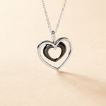 Collier Ceramik Design Argent Blanc C&eacute;ramique Et Oxyde De Zirconium - Colliers avec pierres Femme | Marc Orian