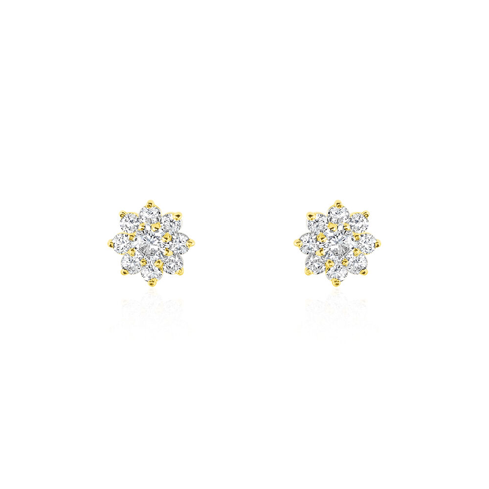 Boucles D'oreilles Or Jaune Eleanor Oxydes - Pendantes Femme | Marc Orian