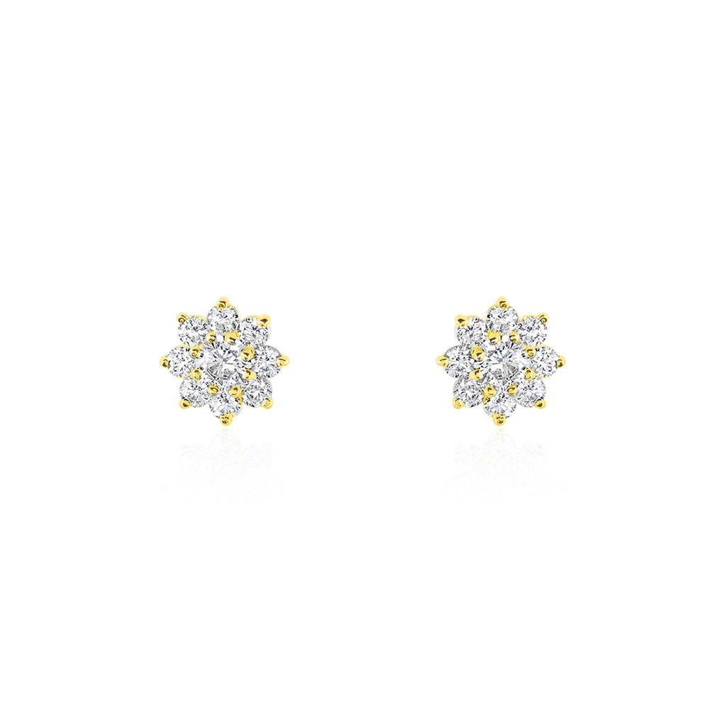 Boucles D'oreilles Or Jaune Eleanor Oxydes - Pendantes Femme | Marc Orian