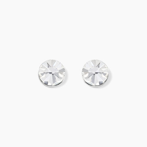 Boucles D'oreilles Puces Loeiza Argent Blanc Oxyde De Zirconium - Puces Femme | Marc Orian