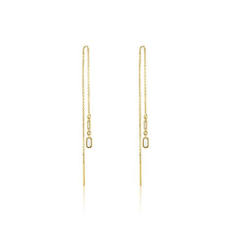 Boucles D'oreilles Or Jaune Mercy Oxyde De Zirconium - Pendantes Femme | Marc Orian