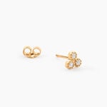 Boucles D'Oreilles Puces La&iuml;la Plaqu&eacute; Or Jaune Oxyde De Zirconium - Puces Femme | Marc Orian