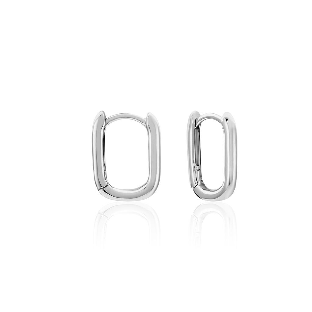 Créoles Carlyn Argent Blanc - Créoles Femme | Marc Orian