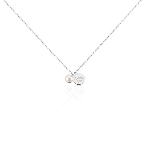 Collier Florenceau Argent Blanc Perle De Culture - Colliers avec pierres Femme | Marc Orian