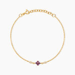 Bracelet Jochjo Argent Dor&eacute; A L'Or 750/1000 Am&eacute;thyste Oxyde De Zirconium - Bracelets cha&icirc;nes Femme | Marc Orian