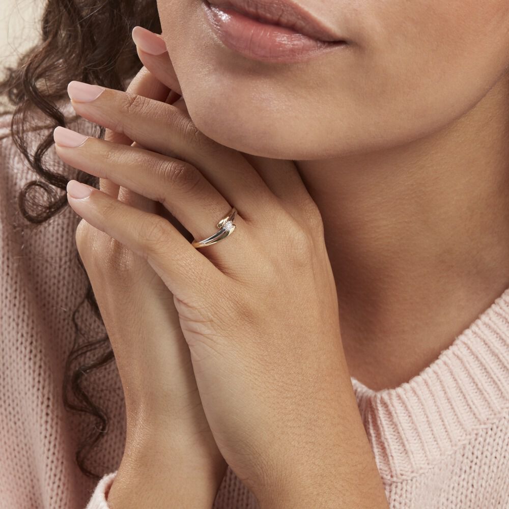 Bague Blandine Or Bicolore Diamant - Parures de mariage Femme | Marc Orian