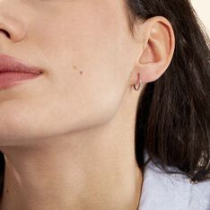 Créoles Dominae Or Blanc - Boucles d'oreilles Créoles Femme | Marc Orian