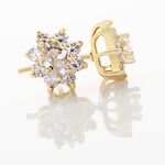 Boucles D'oreilles Puces Lisea Plaqu&eacute; Or Oxydes De Zirconium - Puces Femme | Marc Orian