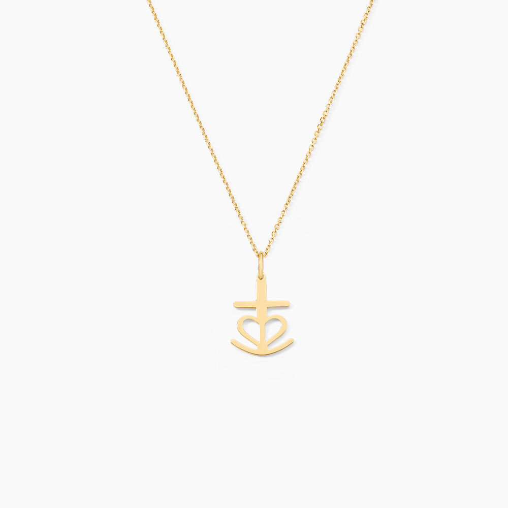 Pendentif Cobeia Croix De Camargue Or Jaune - Pendentifs Famille | Marc Orian