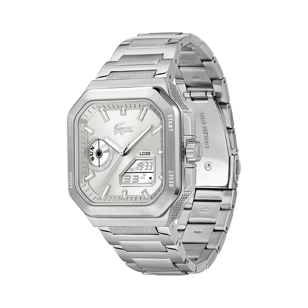 Montre Lacoste Lc33 Square Argent&eacute; - Montres &eacute;tanches Homme | Marc Orian