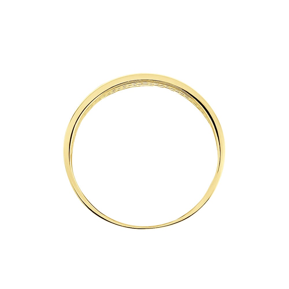 Bague Banda Or Jaune Oxyde De Zirconium - Bagues avec pierre Femme | Marc Orian