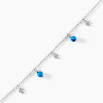 Bracelet Adiva Argent Blanc Turquoise - Bracelets fantaisie Femme | Marc Orian