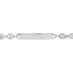 Bracelet Identit&eacute; Carrus Argent Blanc - Gourmettes Femme | Marc Orian