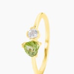 Bague Poem Argent Jaune P&eacute;ridot Oxyde De Zirconium - Bijoux fantaisie Femme | Marc Orian