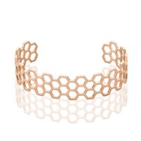 Bracelet Jonc Ouvert Acier Rose Buglose