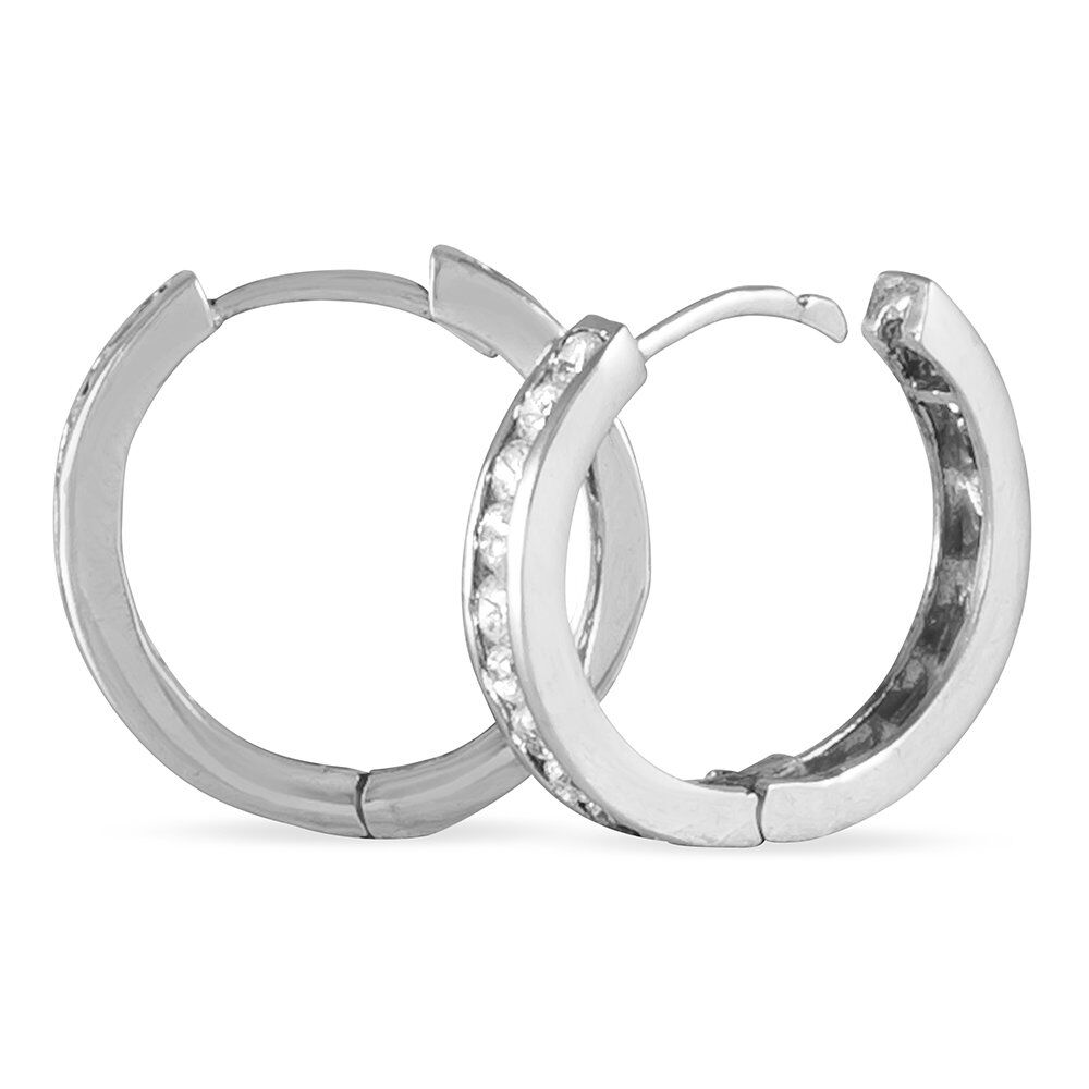 Créoles Calissa Argent Blanc Oxyde De Zirconium - Créoles Femme | Marc Orian