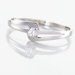 Bague Nesryne Or Blanc Oxyde De Zirconium - Solitaires Femme | Marc Orian