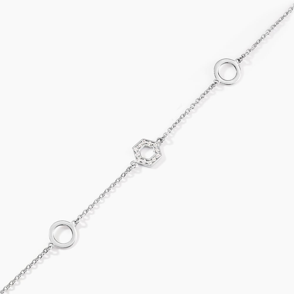 Bracelet Jalila Argent Blanc Oxyde De Zirconium - Nouveautés Femme | Marc Orian