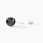 Boucles D'oreilles Puces Orbe Argent Blanc C&eacute;ramique - Puces Femme | Marc Orian