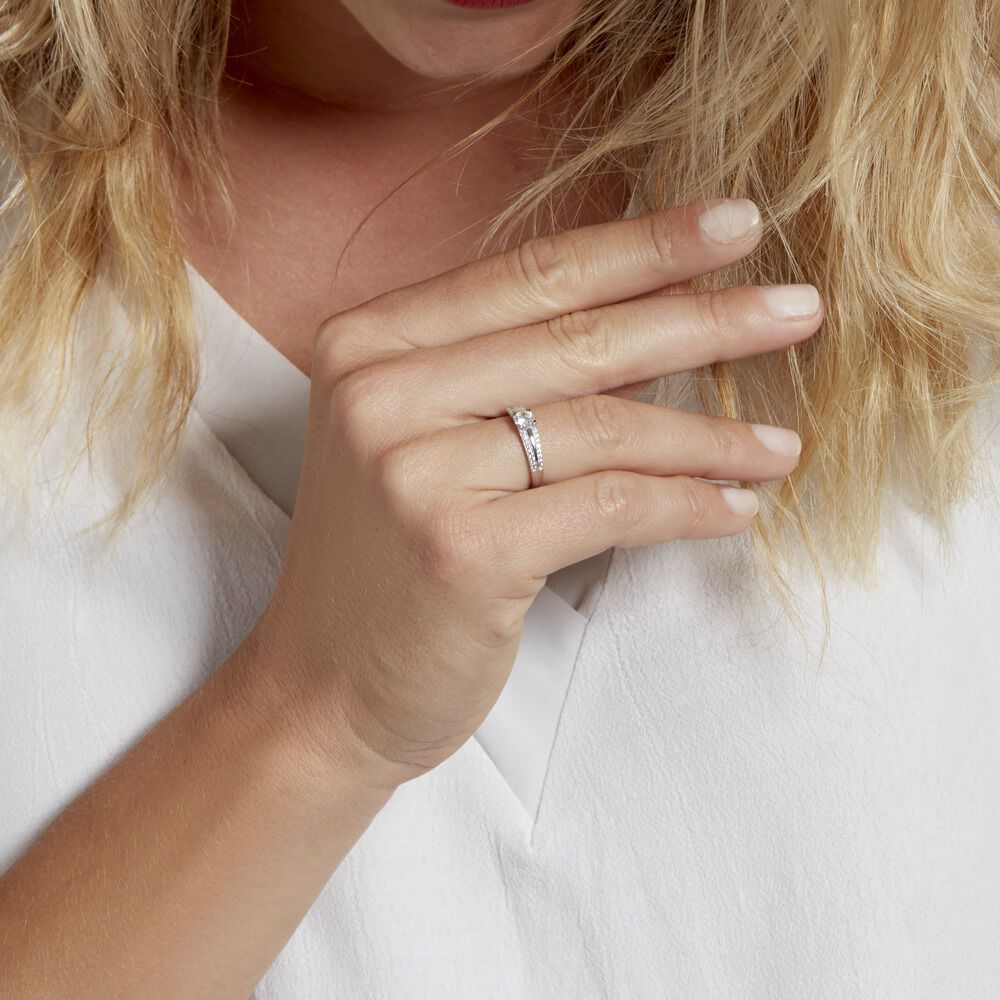 Bague Solitaire Maevane Argent Blanc Oxyde De Zirconium - Solitaires Femme | Marc Orian