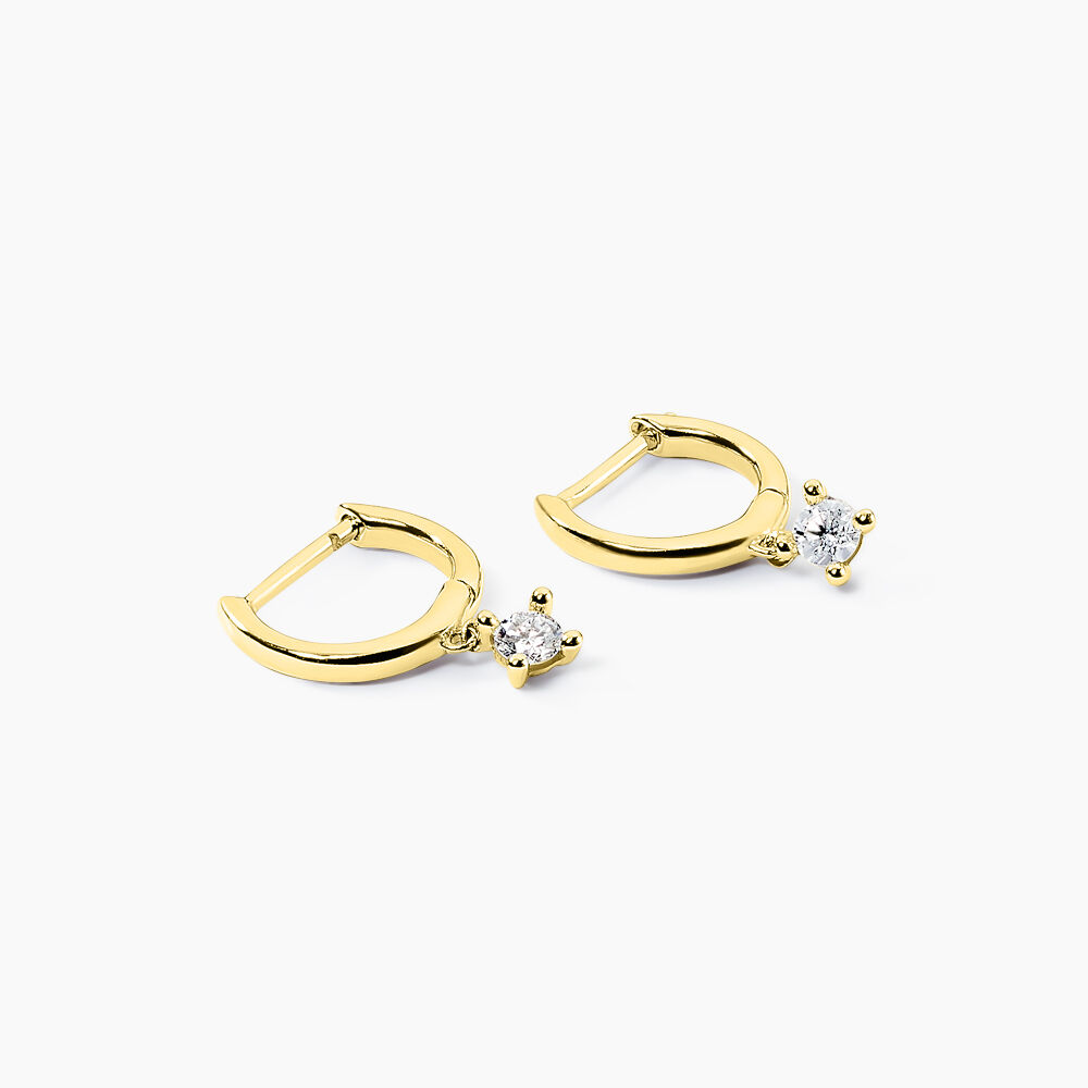 Créoles Claud Or Jaune Diamant Synthétique - Créoles Femme | Marc Orian