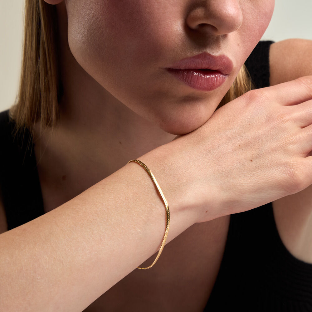 Bracelet Izel Argent Dor&eacute; A L'Or 750/1000 - Bracelets cha&icirc;nes Femme | Marc Orian