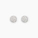 Boucles D'oreilles Puces Or Blanc Strass - Puces Femme | Marc Orian