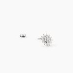 Boucles D'Oreilles Puces Saria Argent Blanc Oxyde De Zirconium - Puces Femme | Marc Orian