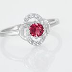 Bague Argent Blanc Clover Verre Oxydes De Zirconium - Bijoux fantaisie Femme | Marc Orian