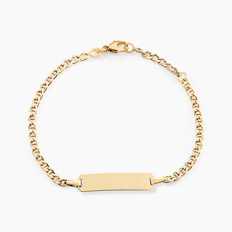Bracelet Identit&eacute; Fanelia Maille Marine Or Jaune - Gourmettes Enfant | Marc Orian