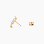 Boucles D'Oreilles Puces Isobel Plaqu&eacute; Or Jaune Oxyde De Zirconium - Puces Femme | Marc Orian