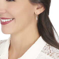 Boucles D'oreilles Pendantes Clodie Or Rose Diamant - Boucles d'oreilles Pendantes Femme | Marc Orian
