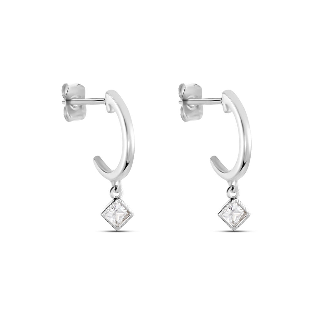 Créoles Ouvertes Argent Oxydes De Zirconium - Créoles Femme | Marc Orian
