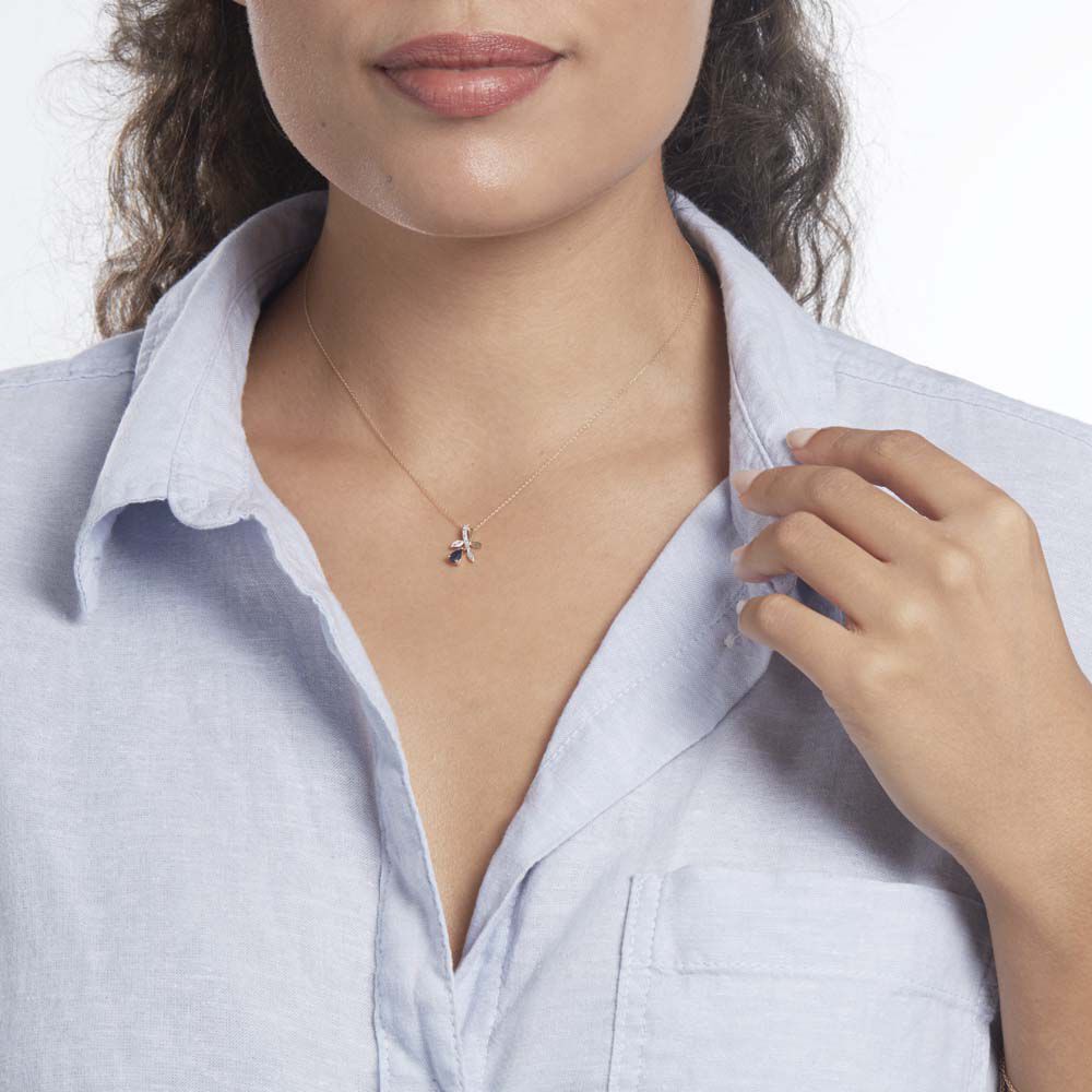 Collier Djamy Or Jaune Saphir Diamants - Colliers avec pierres Femme | Marc Orian