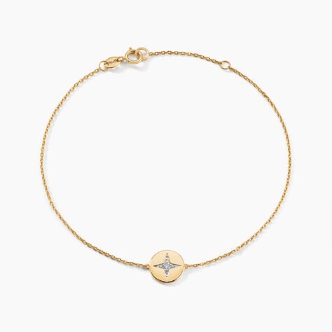 Bracelet Titus Or Jaune Diamant - Bracelets Medailles Femme | Marc Orian