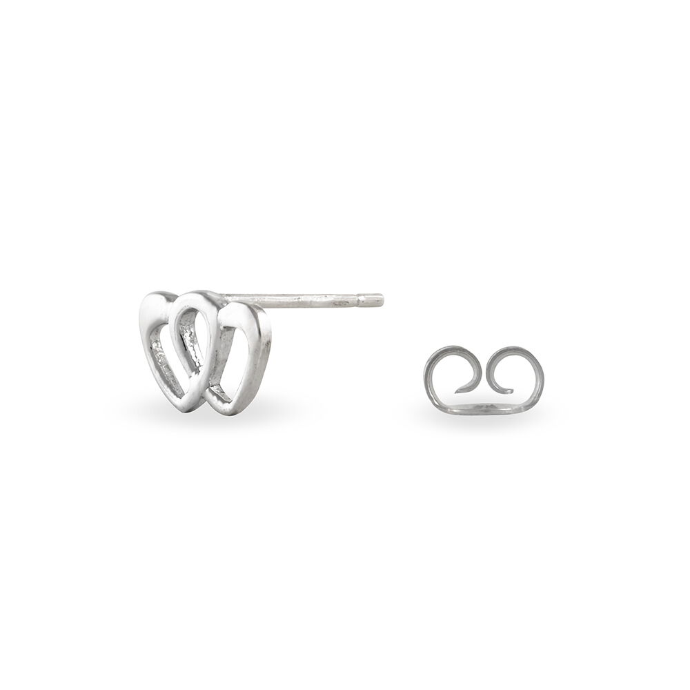 Boucles D'oreilles Puces Lehinaae Argent Blanc - Puces Femme | Marc Orian