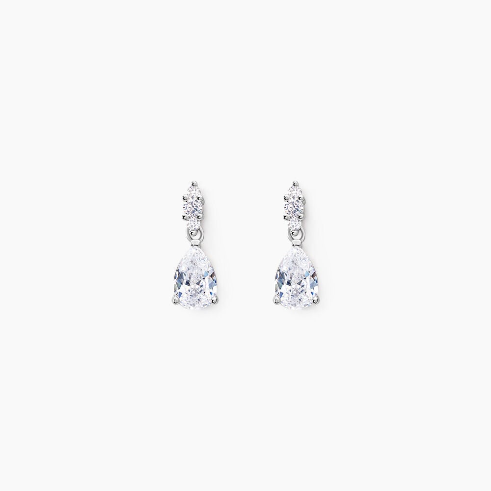 Boucles D'oreilles Pendantes Marie-helena Argent  Oxyde De Zirconium - Pendantes Femme | Marc Orian